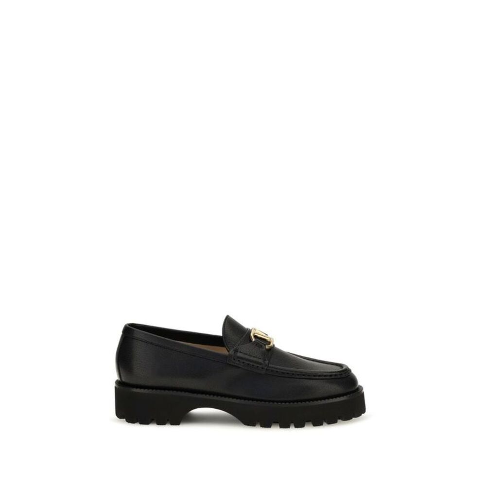 Valentino Garavani Black Goatskin Platform Women's Loafers